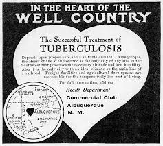 Image of Commercial Club advertisement for TB treatment in Albuquerque, New Mexico
