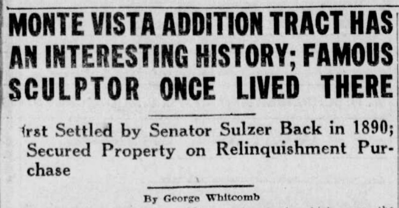 Headline form 1926 Albuquerque Journal article.