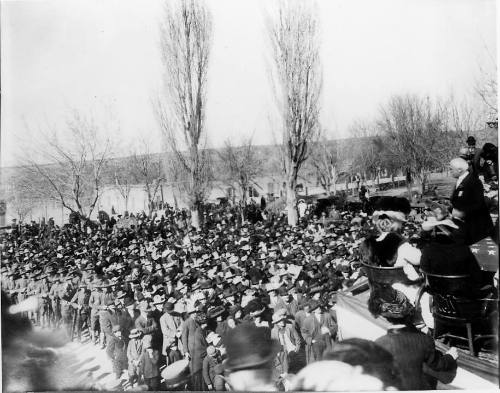 World War I Rally, circa 1917, Albuquerque Museum, PA1974.087.001.
