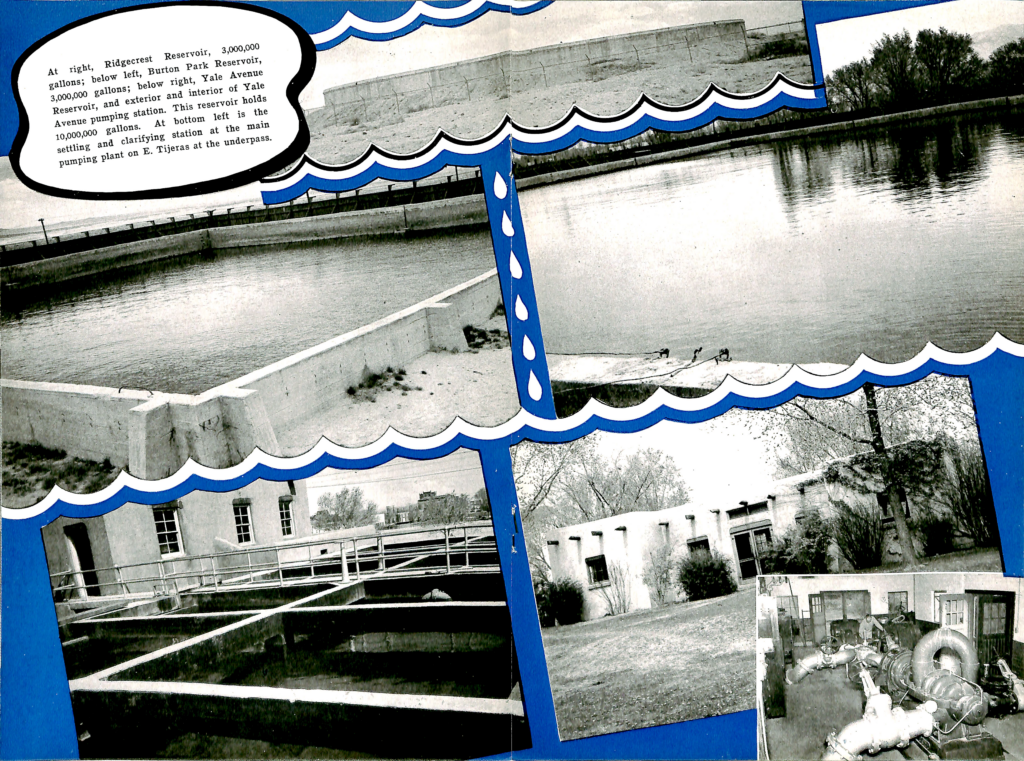 Photos of Albuquerque's water system. 1947 Albuquerque Progress.