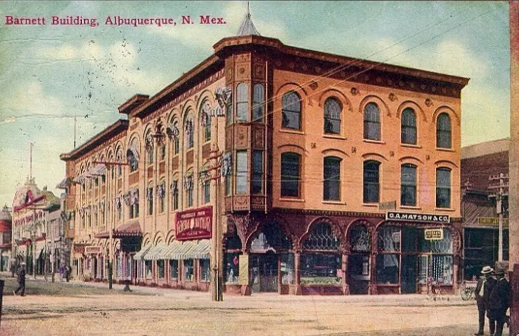 Postcard of Barnett building, date unknown.