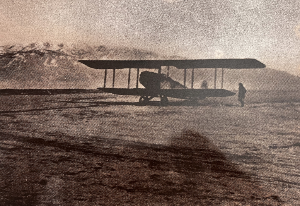 Photo of landing field at UNM, circa 1923 courtesy of Fred De Guio, Albuquerque Airport Exhibit.