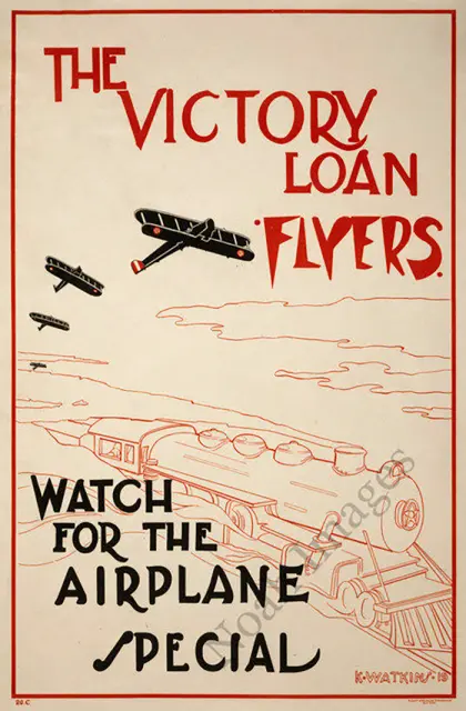 1919 poster for Victory Loan Flying Circus